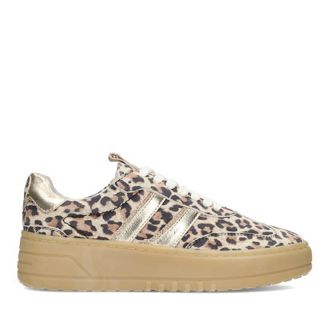 PS Poelman Sneakers Gold Anemone Leopard
