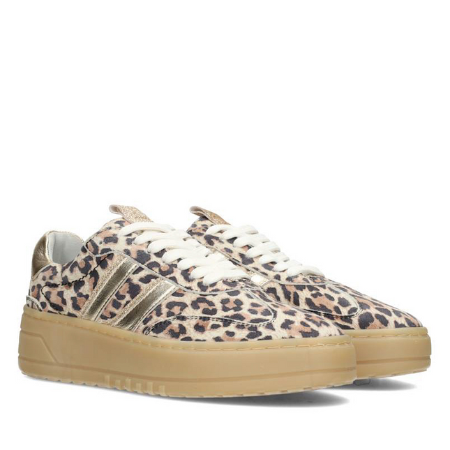 PS Poelman Sneakers Gold Anemone Leopard