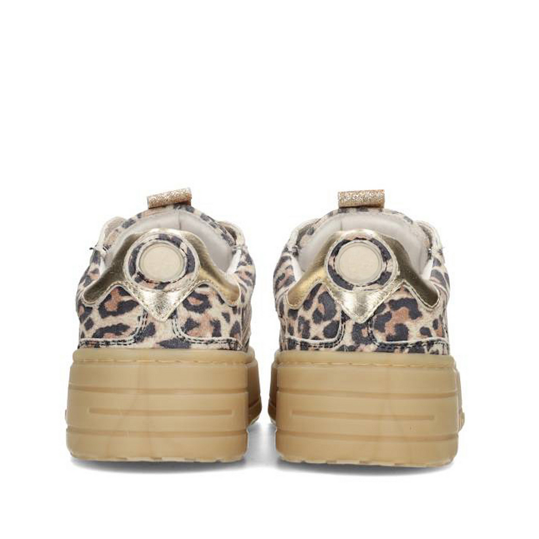 PS Poelman Sneakers Gold Anemone Leopard