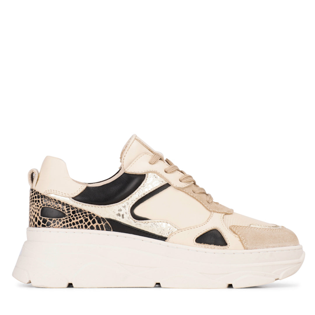 PS Poelman Turnschuhe Jana Beige Gold