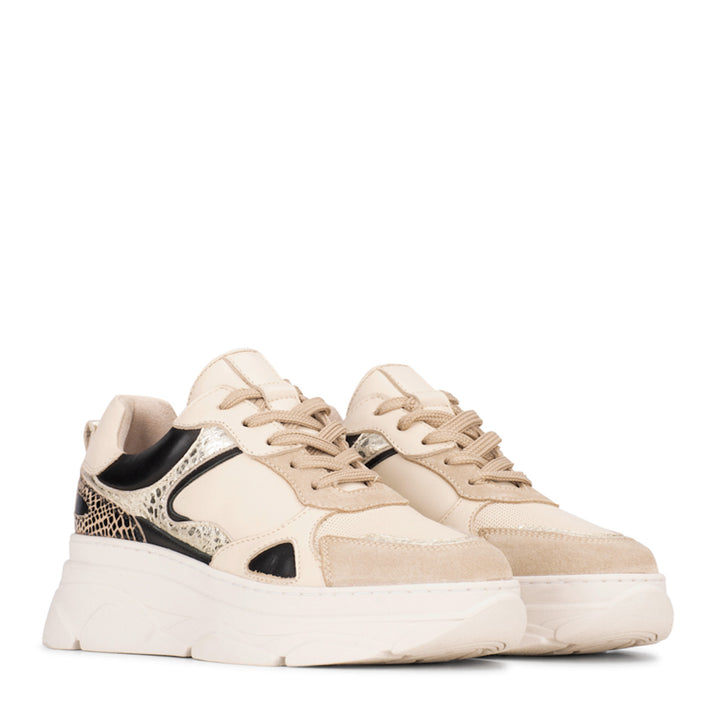 PS Poelman Turnschuhe Jana Beige Gold