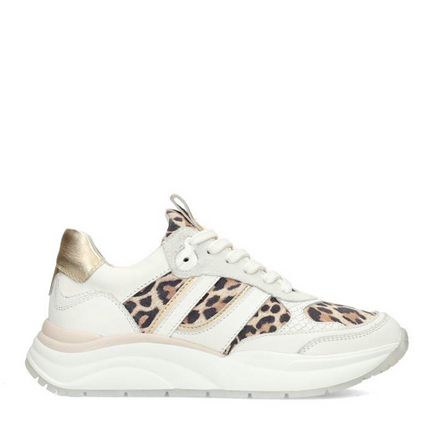 PS Poelman Sneakers Weiß Charu Leopard