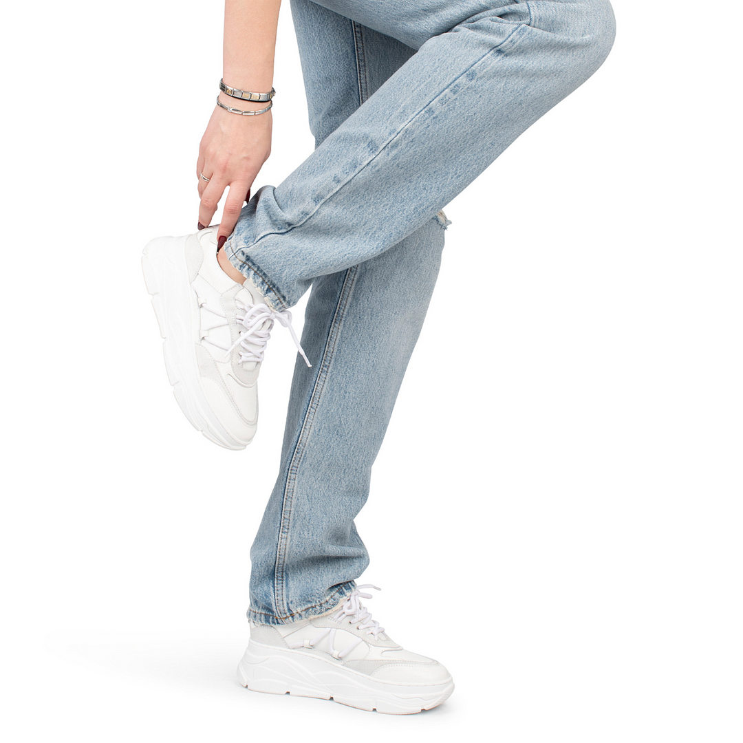 PS Poelman Turnschuhe Weiß Jilly