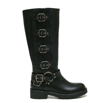 Smile Favorites Schnallenstiefel Schwarz Hoch