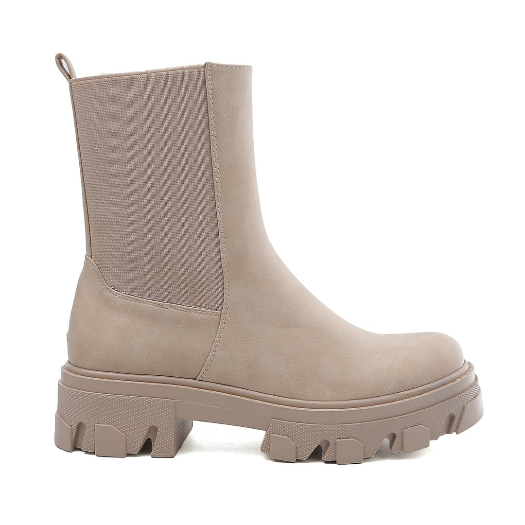 Smile Favorites Chelsea-Stiefel Beige Plateau