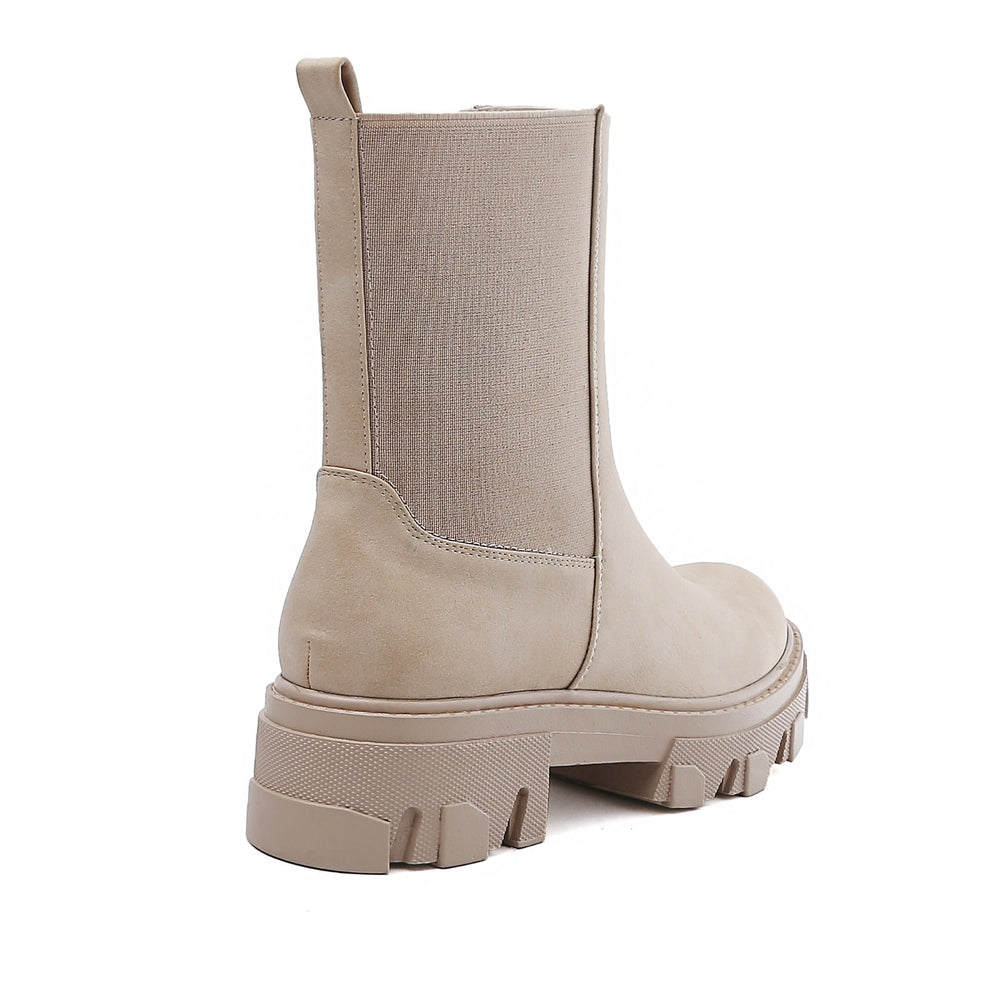 Smile Favorites Chelsea-Stiefel Beige Plateau