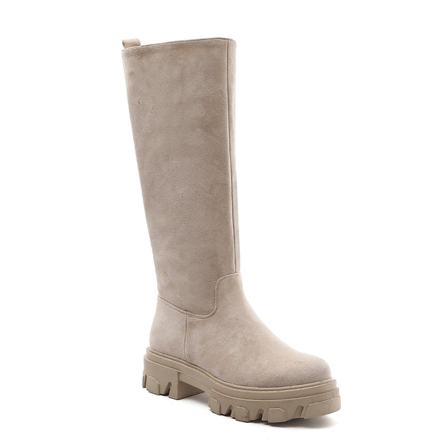 Smile Favorites Chelsea-Stiefel High Beige Wildleder