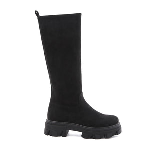 Smile Favorites Chelsea-Stiefel High Schwarzes Wildleder