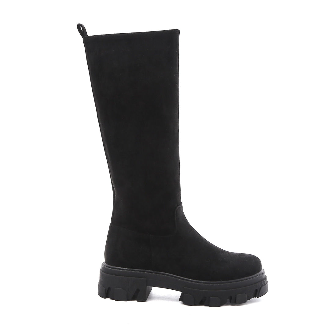 Smile Favorites Chelsea-Stiefel High Schwarzes Wildleder