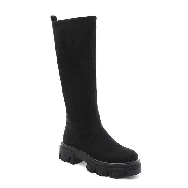 Smile Favorites Chelsea-Stiefel High Schwarzes Wildleder