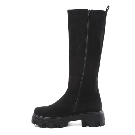 Smile Favorites Chelsea-Stiefel High Schwarzes Wildleder