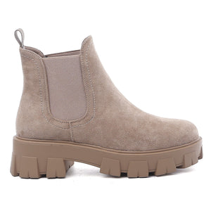 Smile Favorites Chelsea-Stiefel Khaki Suedine