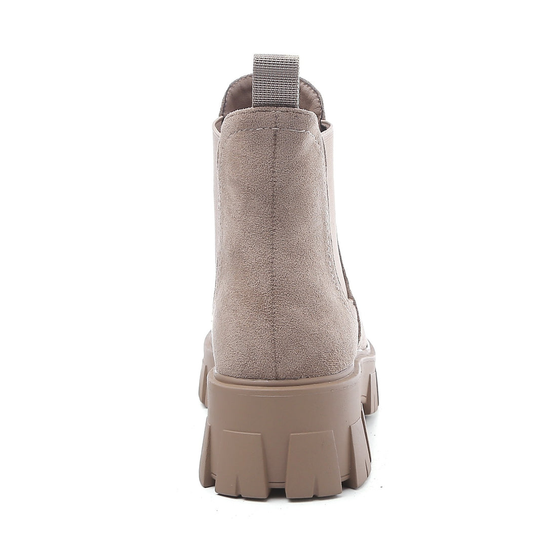 Smile Favorites Chelsea-Stiefel Khaki Suedine