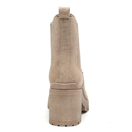 Smile Favorites Chelsea-Stiefel mit Absatz Khaki Suedine