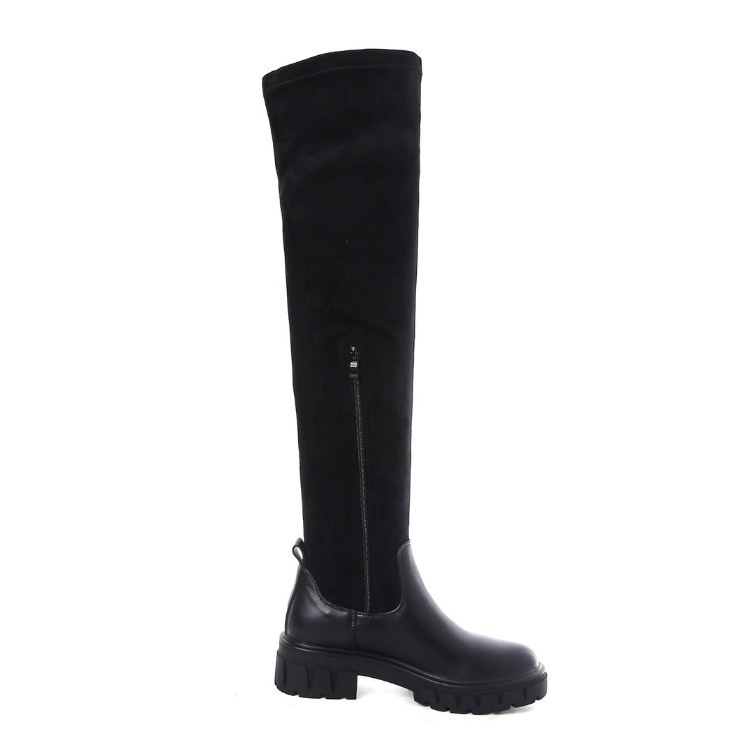 Smile Favorites Overknee Wildleder Schwarz