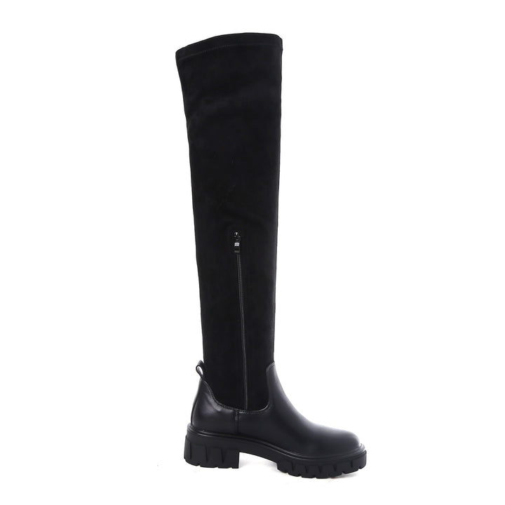 Smile Favorites Overknee Wildleder Schwarz