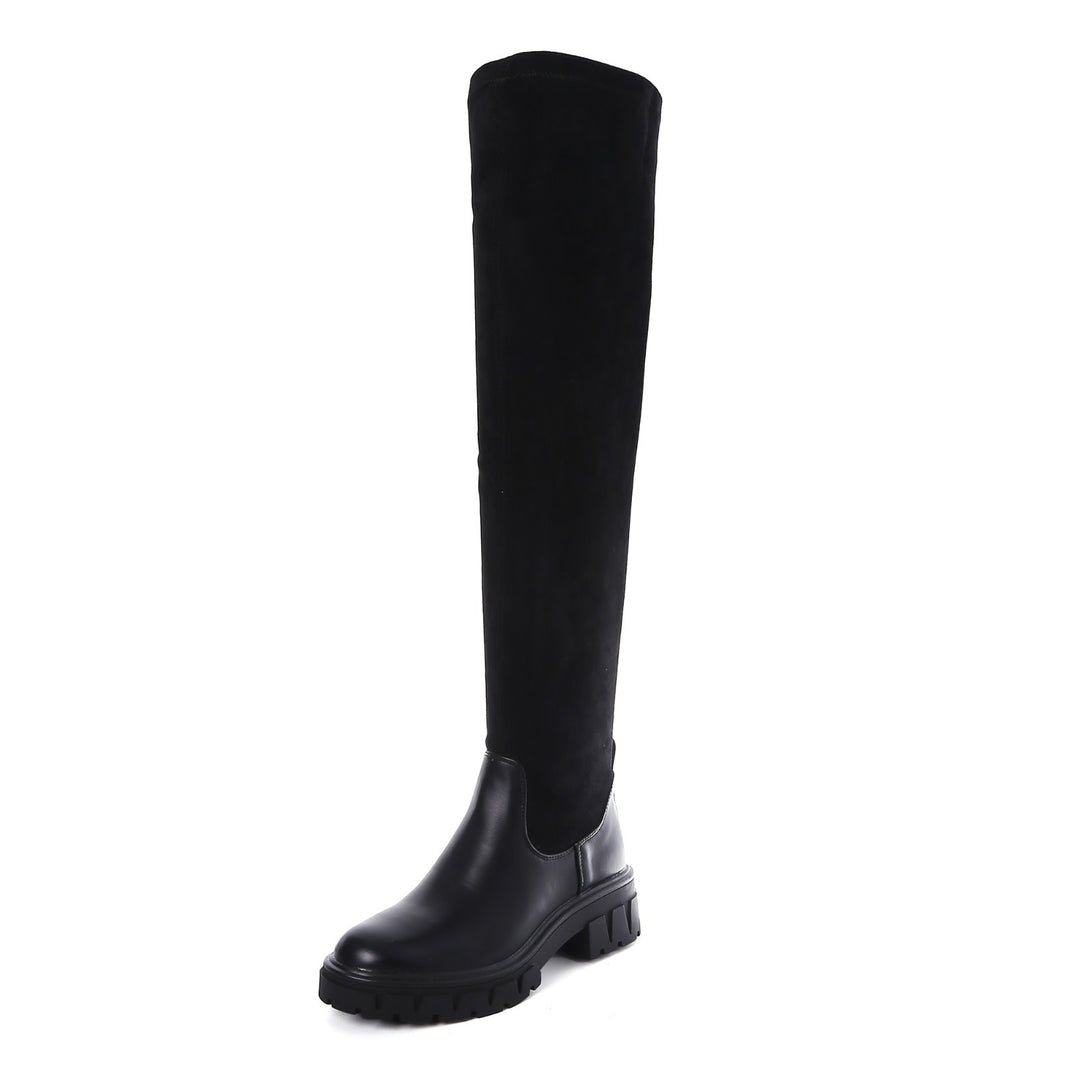 Smile Favorites Overknee Wildleder Schwarz