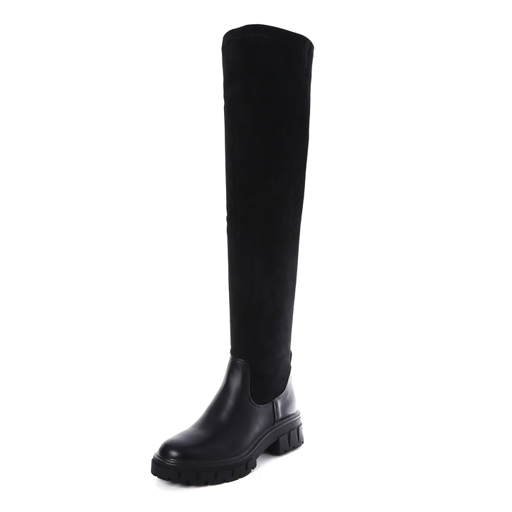 Smile Favorites Overknee Wildleder Schwarz