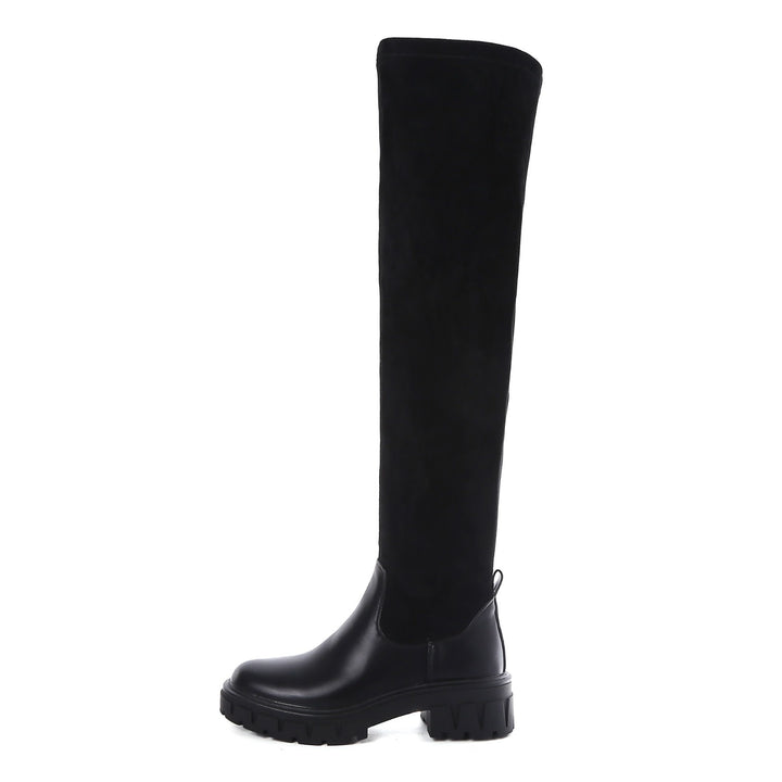 Smile Favorites Overknee Wildleder Schwarz