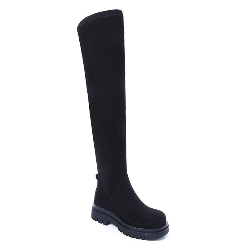 Smile Favorites Overknee Schwarz Wildleder