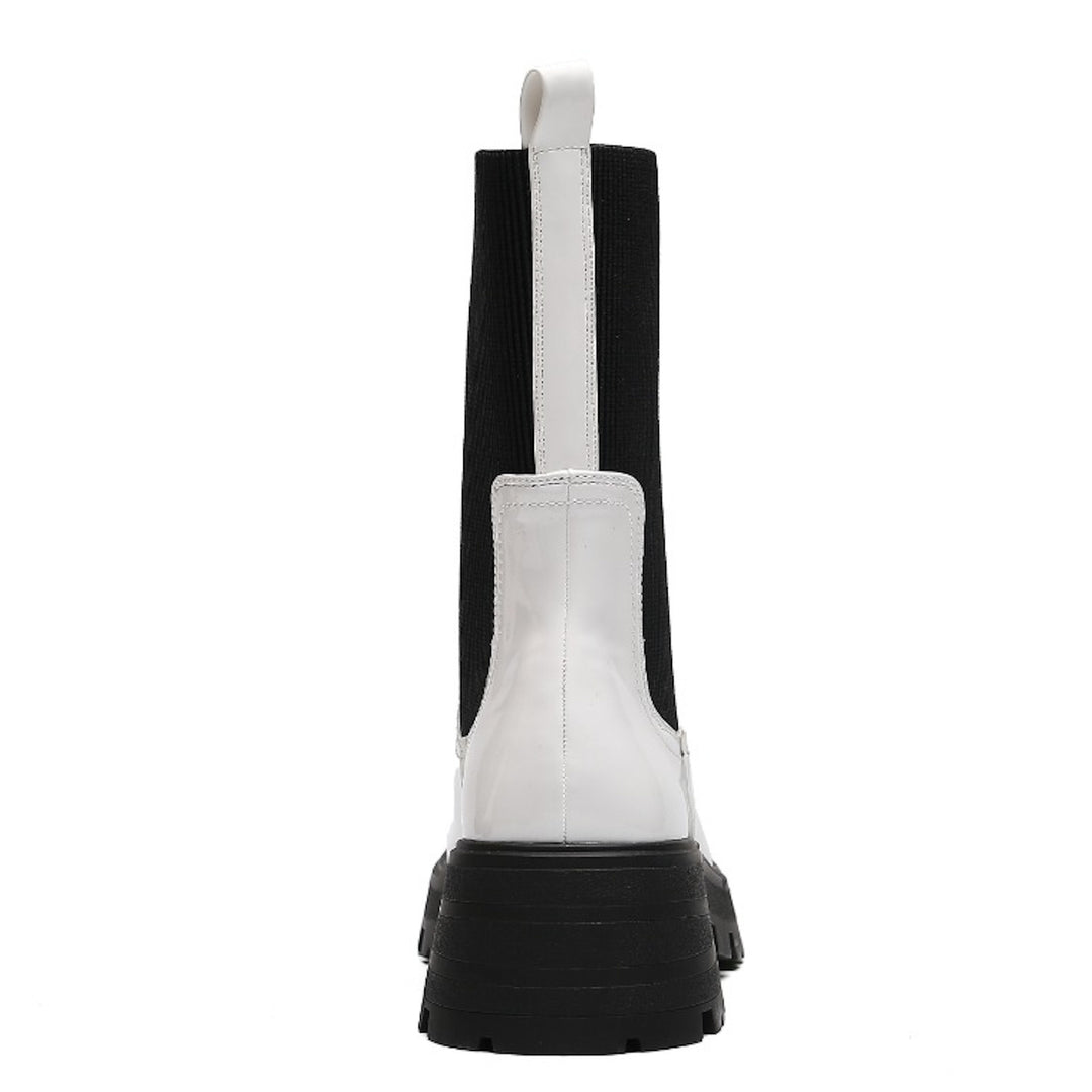 Smile Favorites -Stiefel Sock Weiß Lack