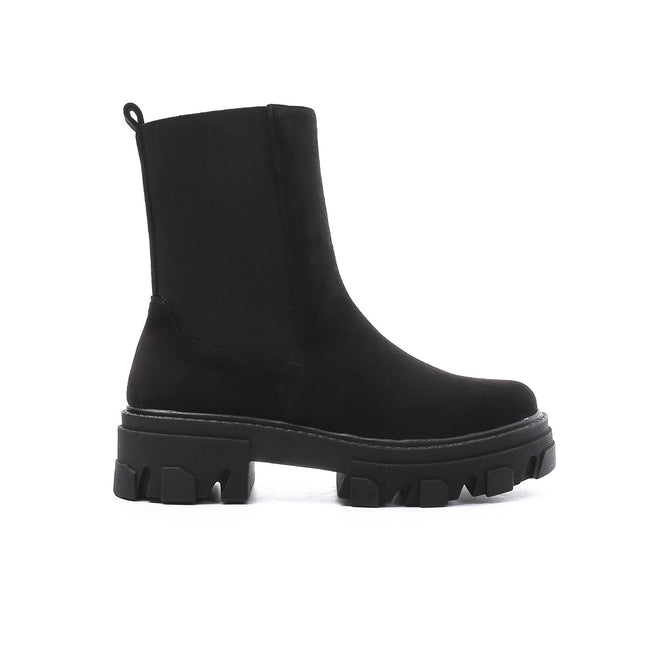 Smile Favorites Chelsea Boots Schwarz suedine Plateau