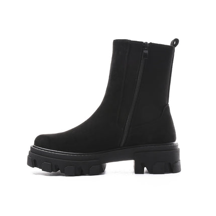 Smile Favorites Chelsea Boots Schwarz suedine Plateau