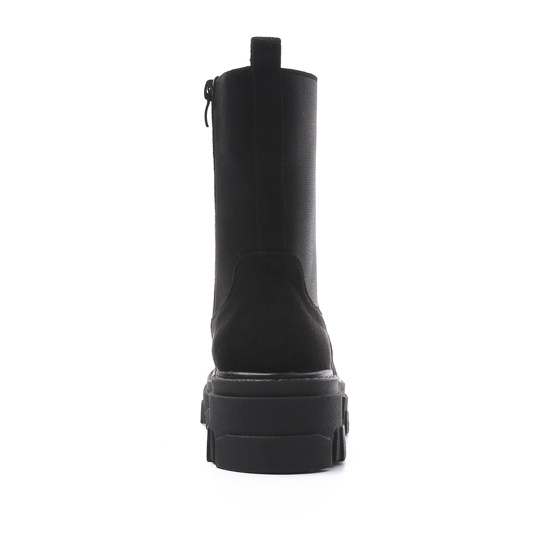 Smile Favorites Chelsea Boots Schwarz suedine Plateau