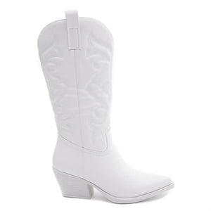 Smile Favorites Cowboystiefel All White