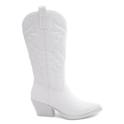 Smile Favorites Cowboystiefel All White