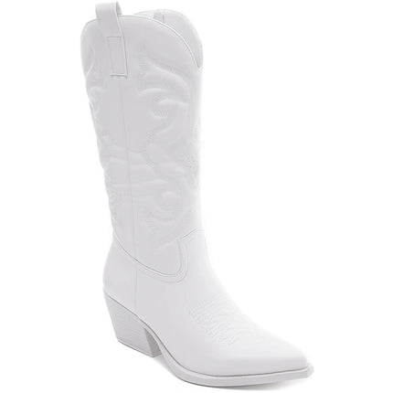 Smile Favorites Cowboystiefel All White