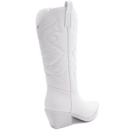 Smile Favorites Cowboystiefel All White