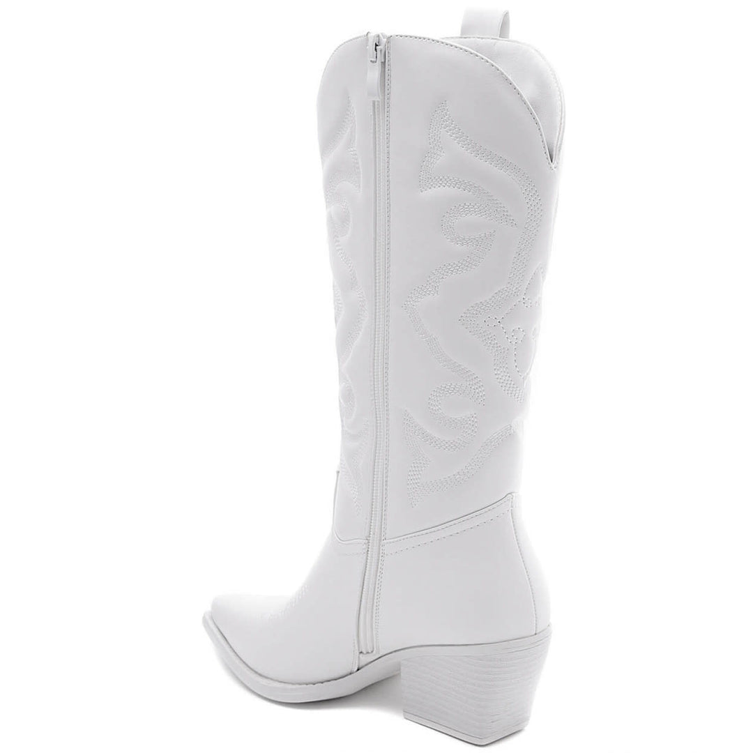 Smile Favorites Cowboystiefel All White