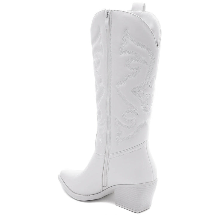 Smile Favorites Cowboystiefel All White
