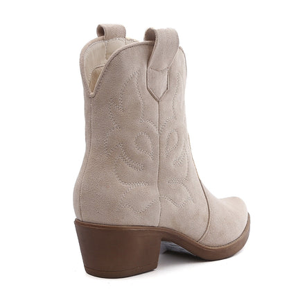 Smile Favorites Cowboystiefel Beige kurz