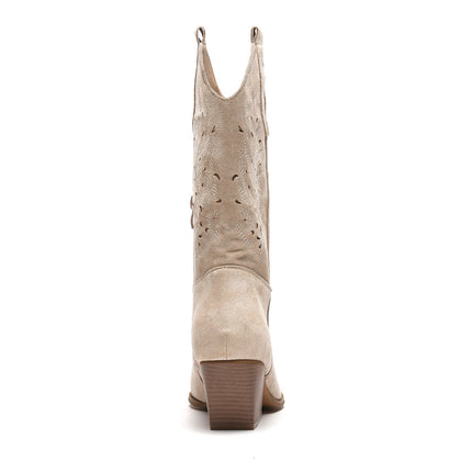 Smile Favorites Cowboystiefel Beige Wildleder Western