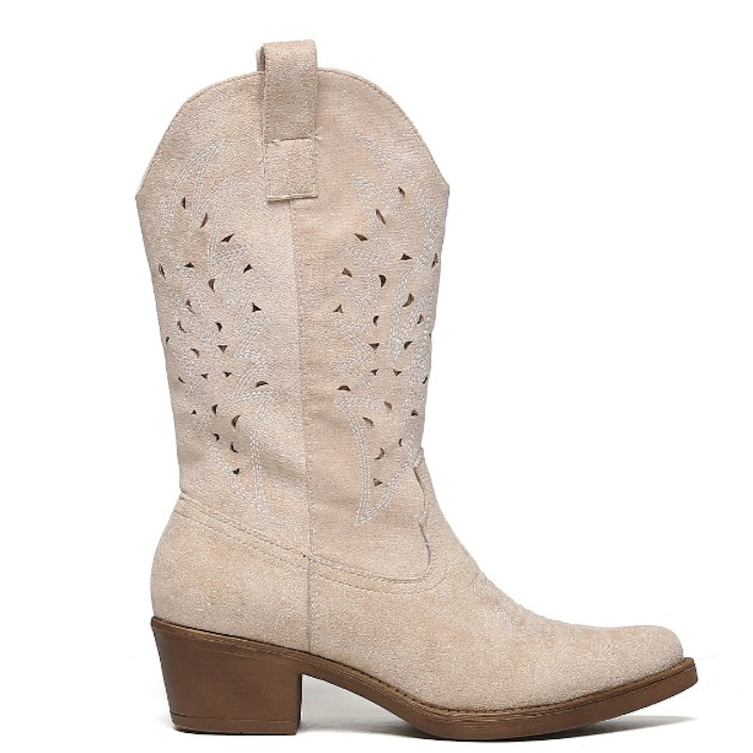 Smile Favorites Beige Wildlederimitat Western