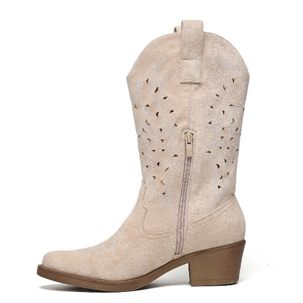 Smile Favorites Beige Wildlederimitat Western