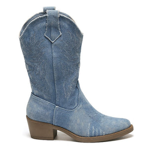 Smile Favorites Cowboystiefel Blau Denim