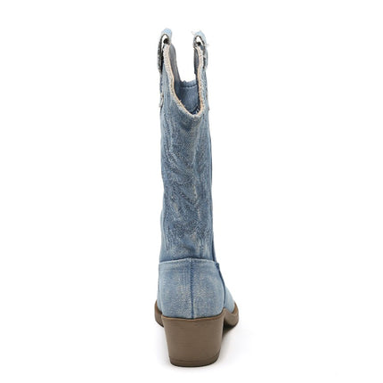 Smile Favorites Cowboystiefel Blau Denim