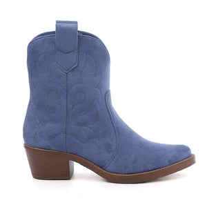 Smile Favorites Cowboystiefel Blau Kurz