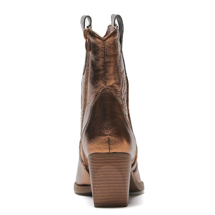 Smile Favorites Cowboystiefel Bronze Metallic Short Star