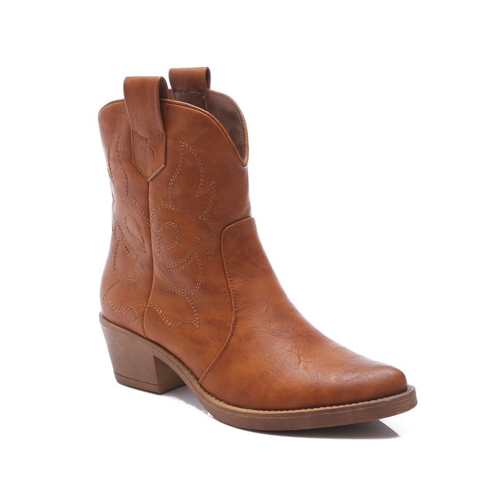Smile Favorites Cowboystiefel Camel Kurz
