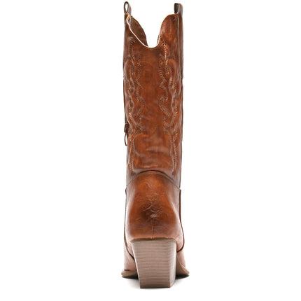 Smile Favorites Cowboystiefel Camel Nähte