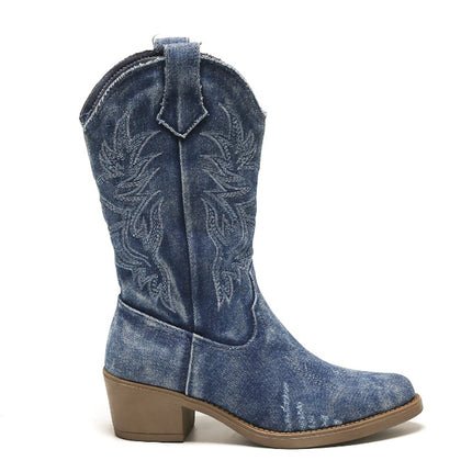 Smile Favorites Cowboystiefel Dunkelblau Denim