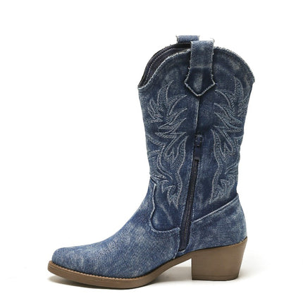 Smile Favorites Cowboystiefel Dunkelblau Denim