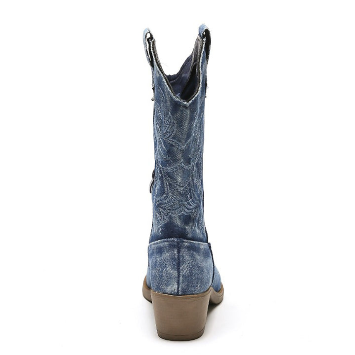 Smile Favorites Cowboystiefel Dunkelblau Denim