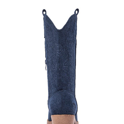 Smile Favorites Cowboystiefel Dunkelblau Suedine