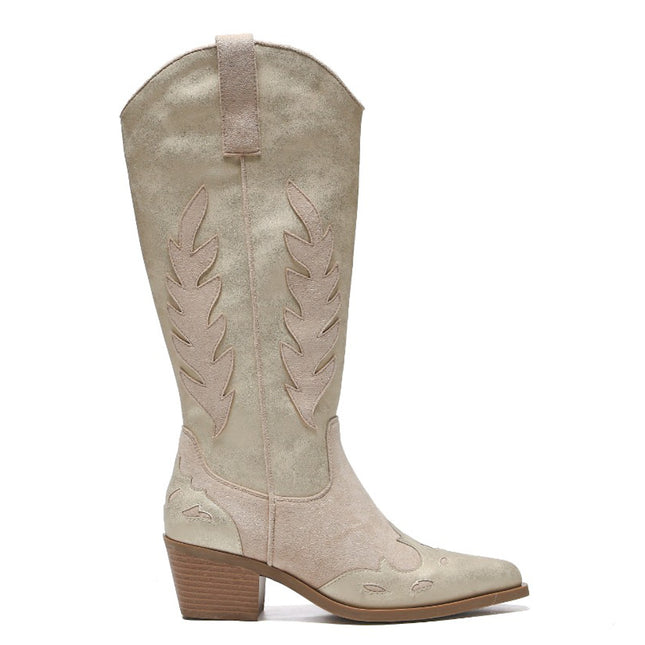 Smile Favorites Cowboystiefel Gold Bohemian Beige