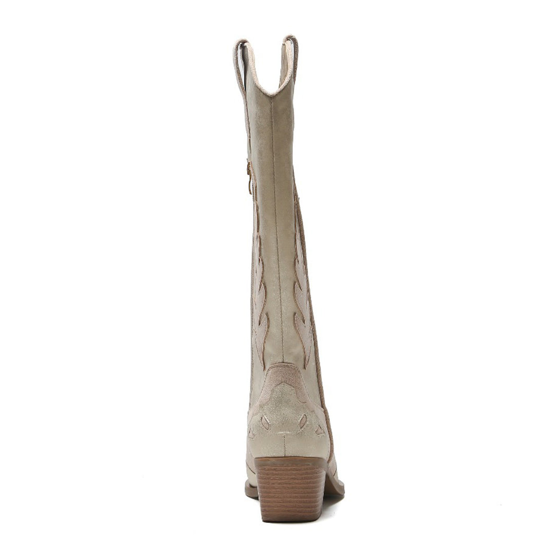 Smile Favorites Cowboystiefel Gold Bohemian Beige